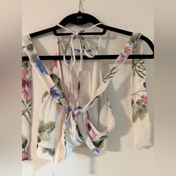 Agaci Floral Print White Set short & top - Picture 3 of 4